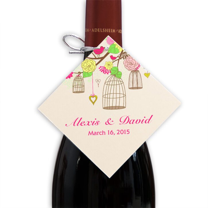 Bird Cages Custom Wedding Favor Tags and Gift Tags Documents and Designs